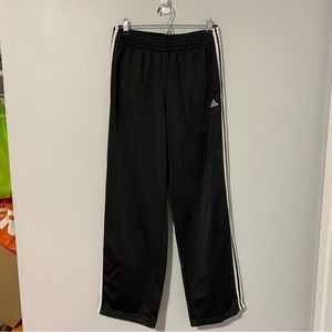 Adidas Men's Black And White Striped Athletic Track Sweatpants Size M